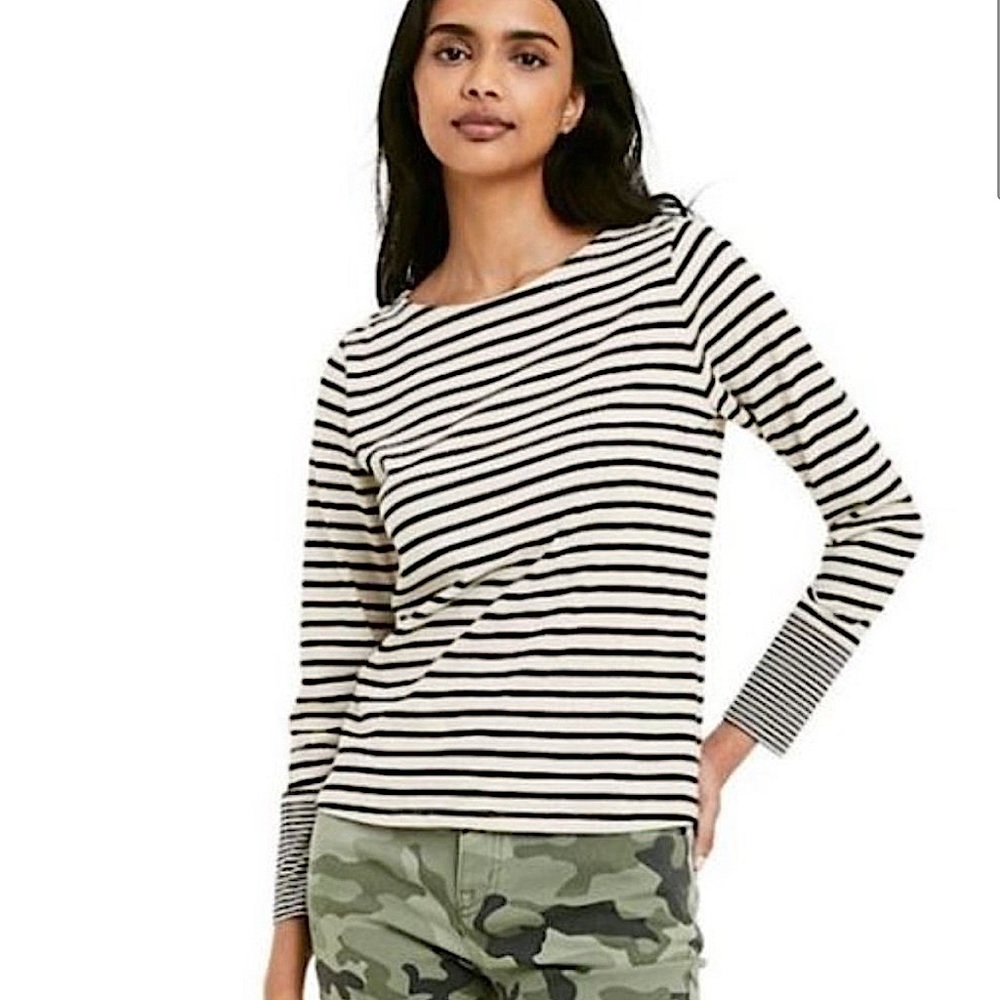 NILI LOTAN for TARGET 3/4 Sleeve Striped Tee SZ XXS